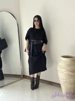 تیشرت پیراهنی مشکی هیمه استایلیش