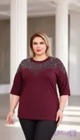 تونیک و بلوز مجلسی مهرانه جنس جودون نخ عالی ،نگین کوب شده مناسب چهار فصل بسیار با کیفیت