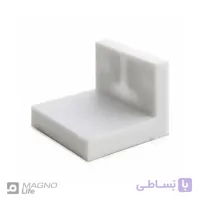 بست گونیا روکش‌دار فلزی سفید مدل HAR-0002 بسته 6 عددی