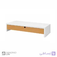 زیرمانیتوری کشودار چوبی دکورین مدل DEC-0006 سفید