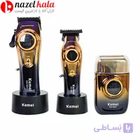 ست 3 عددی ماشین اصلاح حجم زن و خط زن و شیور کیمی مدل KM-8557