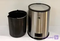 ‌سطل زباله 15 لیتر آکا مدل پدالی درب آیینه ای