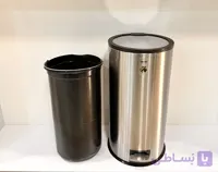 سطل زباله 25لیتر آکا مدل پدالی درب آیینه ای