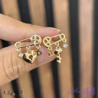 گوشواره ژوپینگ طرح قفل و کلید