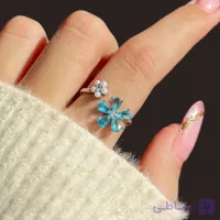 انگشتر شکوفه آبی