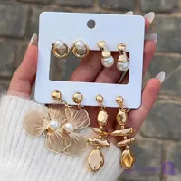 پک گوشواره فلاور طلایی