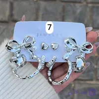 پک گوشواره نقره ای-کد7