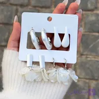 پک گوشواره عروس-نقره‌ای
