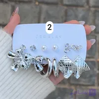 پک گوشواره نقره ای-کد2