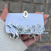 پک گوشواره نقره ای-کد3
