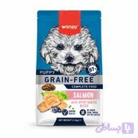 غذای خشک توله سگ Wanpy Grain Free Puppy طعم سالمون (فله)