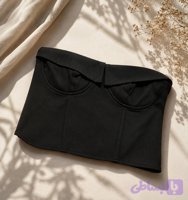 دکلته مشکی فنردار