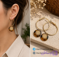 گوشواره حلقه ای اویز دار