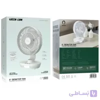 پنکه شارژی رومیزی گرین لاین مدل GL-DF11 ا Green Lion GN8INDSKFWH 8″ Desktop Fan Rechargeable
