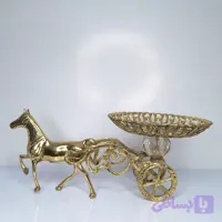 شیرینی خوری اسب و کالسکه برنزی