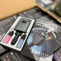 شارژر فندکی 5 کاره استارلایت مدل 5in1 | شارژ سریع، بلوتوث و نورپردازی RGB