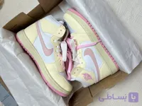 کتونی جردن ساقدار لیمویی صورتی زنانه