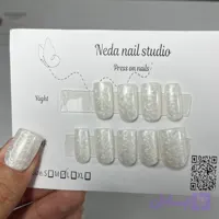 ناخن مصنوعی (آماده) از جنس کاشت رنگ مروارید سفید
