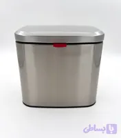 سطل کابینتی ۴ لیتری استیل رنگی با درب دوحالته