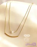 گردنبند استیل دولاین مروارید