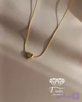 گردنبند استیل طلایی طرح قلب