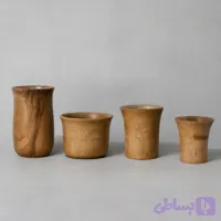 لیوان چوبی گردو مدل نیلوفر