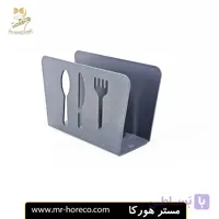 جا دستمال کاغذی فلزی طرح قاشق و چنگال کد 18038 | مستر هورکا