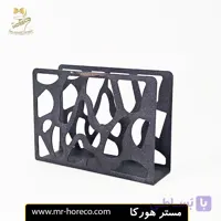 جا دستمال کاغذی فلزی رستورانی طرح پازل مشکی استاتیک کد 30217 | مستر هورکا