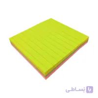 یادداشت چسب دار (استیکی نوت) 5*3 اینچ (100*76 mm) خط دار پنج رنگ نئون یاپئش | استیک کاغذ یاپئش