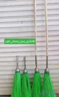 جارو پلاستیکی ژله ای سبز بدون دسته