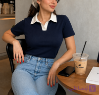 پلوشرت کبریتی زنانه یقه کلاسیک