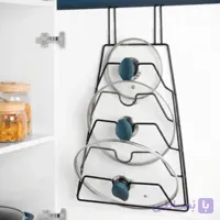 استند آویز درب قابلمه کابینتی (روکش‌دار ضدزنگ)