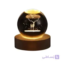 چراغ خواب گوی کریستالی ۳ بعدی طرح گوزن