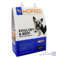 غذای خشک سگ مفید مدل مینی داگ ادالت Poultry&Beef وزن 500 گرم