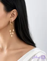 گوشواره آویز لوزی ژوپینگ