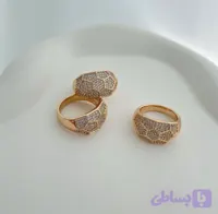 انگشتر لانه زنبوري نگين دار xuping