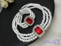 ست چوکرودستبندمرواریدی وگوشواره