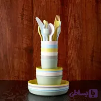 سرویس غذاخوری کودک ۲۴ پارچه ایکیا مدل KALAS (۶ نفره، پاستلی)