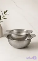آبکش استیل برند یونیک ست دو‌عددی سایز ۲۰ و ۱۶ سانت