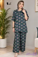 ست بلوز وشلوار آستین کوتاه بابونه