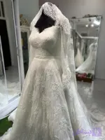 لباس عروس دانتل فرانسه سایز ۳۸/۴۰