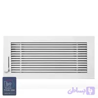 دریچه خطی زاویه دار آلومینیومی با دمپر 20×50 سانتی متر