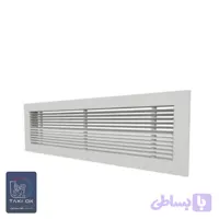 دریچه خطی زاویه دار آلومینیومی بدون دمپر 20×40 سانتی متر