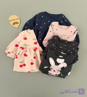 1761- پیراهن توو کرک دخترانه برند m&s