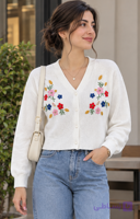 بافت ظریف گلدوزی شده زنانه