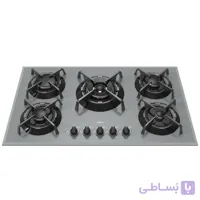 اجاق گاز شیشه ای 5شعله کد RG-549 طوسی برند رابیتس