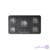 اجاق گاز پنج شعله شیشه مشکی مدل پاردیک قطعات ایتالیایی برند کن PARDYC