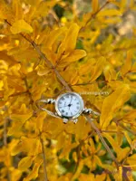 ساعت مچی بنگلی صفحه گرد نقره ای