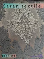 پارچه مبلی شانل طرح ۱۶۴،کد ۱۲،رنگ‌ نسکافه ای طوسی