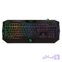 کیبورد گیمینگ تسکو مدل TK 8124، سوییچ ممبران، Full-Size، نورپردازی RGB LED